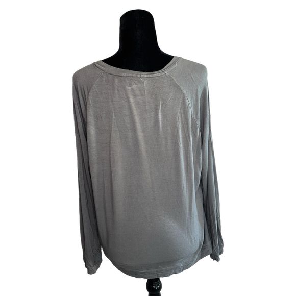 Banana Republic Long-sleeve Top with Gray & Pink Front, Medium, Pre-owned - Picture 2 of 6